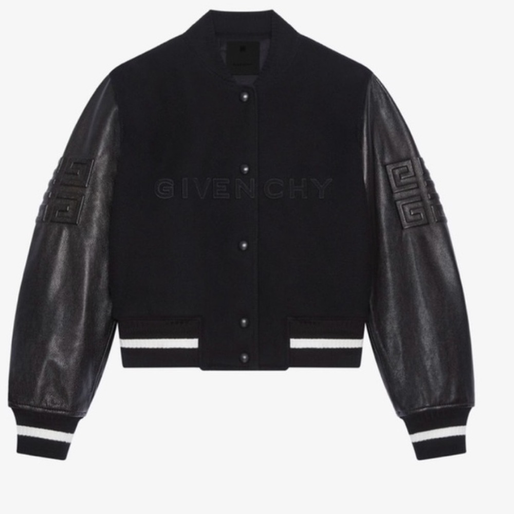 Givenchy Black and White Bomber Varsity Jacket